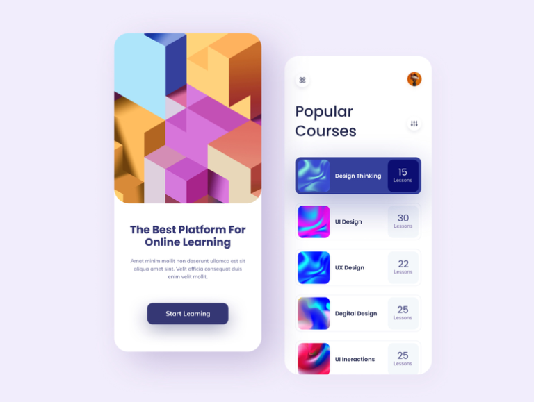 Online Learning Mobile App Free Figma Free Figma Free Premium UI Kits