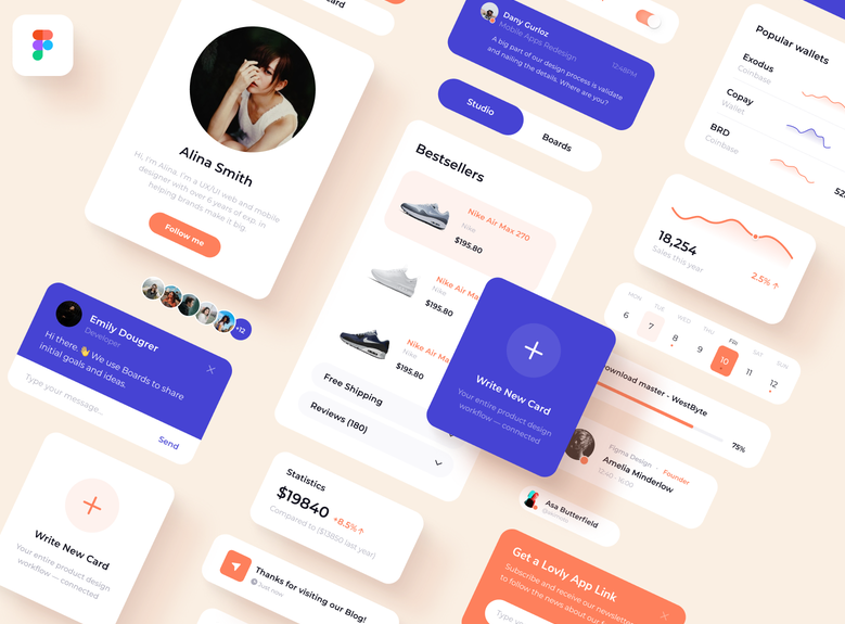 Freebie | App User Interface Elements – Figma UI Kit Figma Free