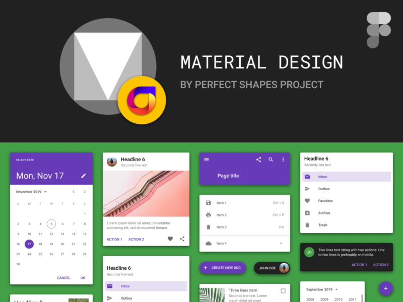 Free Material Design Kit For Figma By Perfect Shapes Project Figma Free