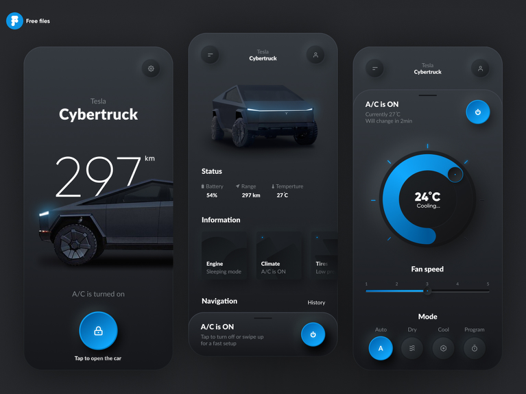 Tesla Smart App Figma Free