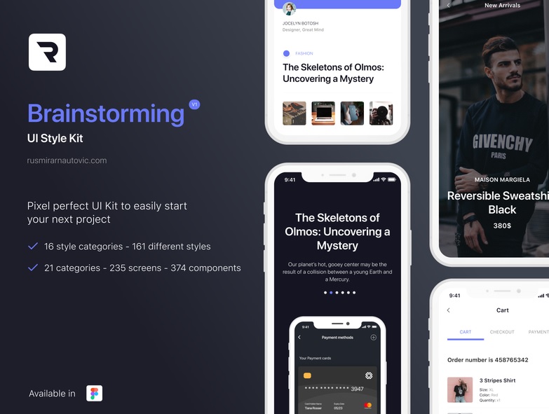 Brainstorming UI Style Kit – Free Download Figma Free