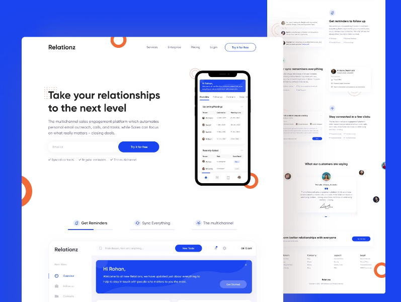 Landing Page Design For Relationz Figma Free