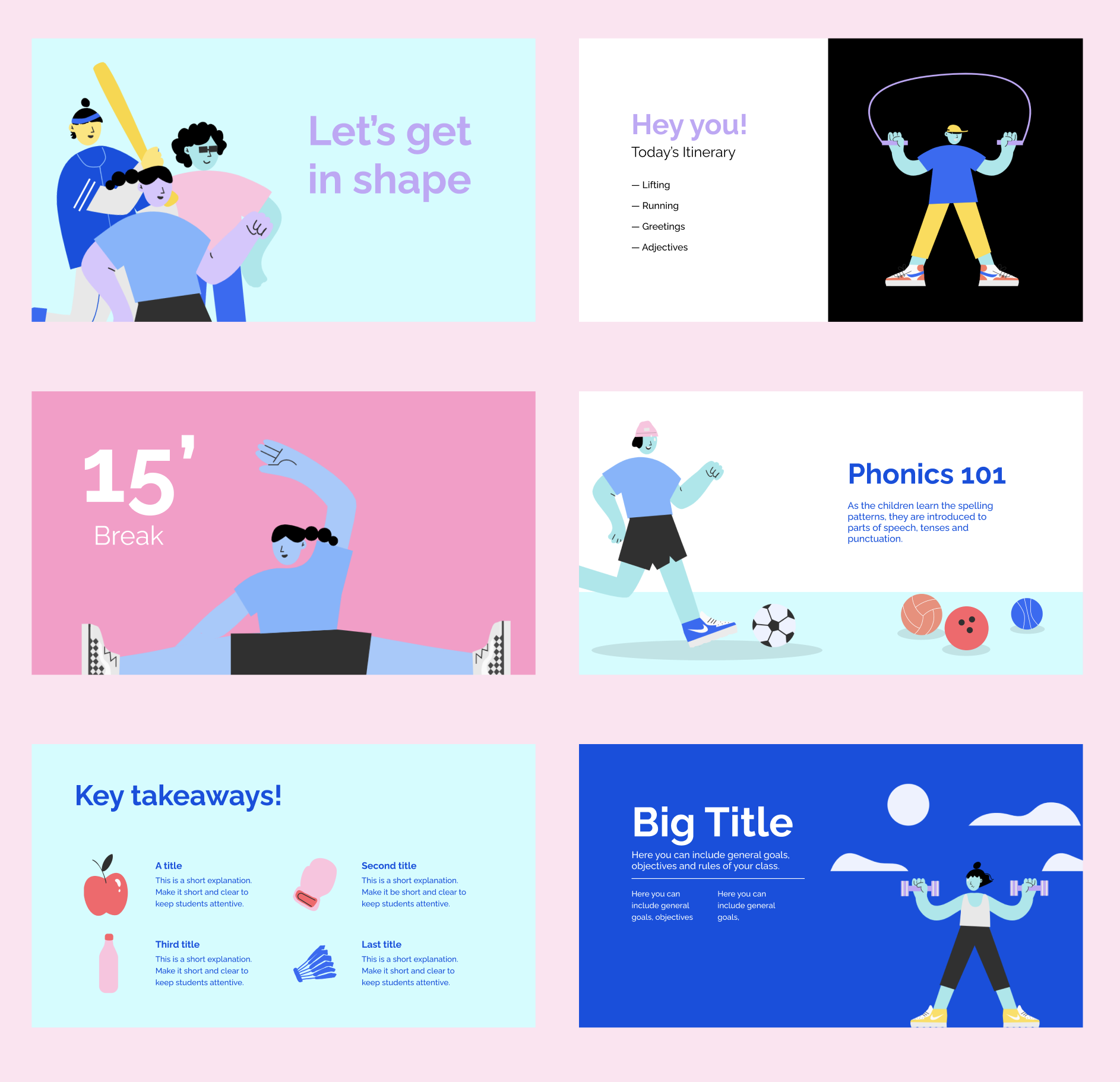 Presentation Template with Fitz Illustrations Figma Free
