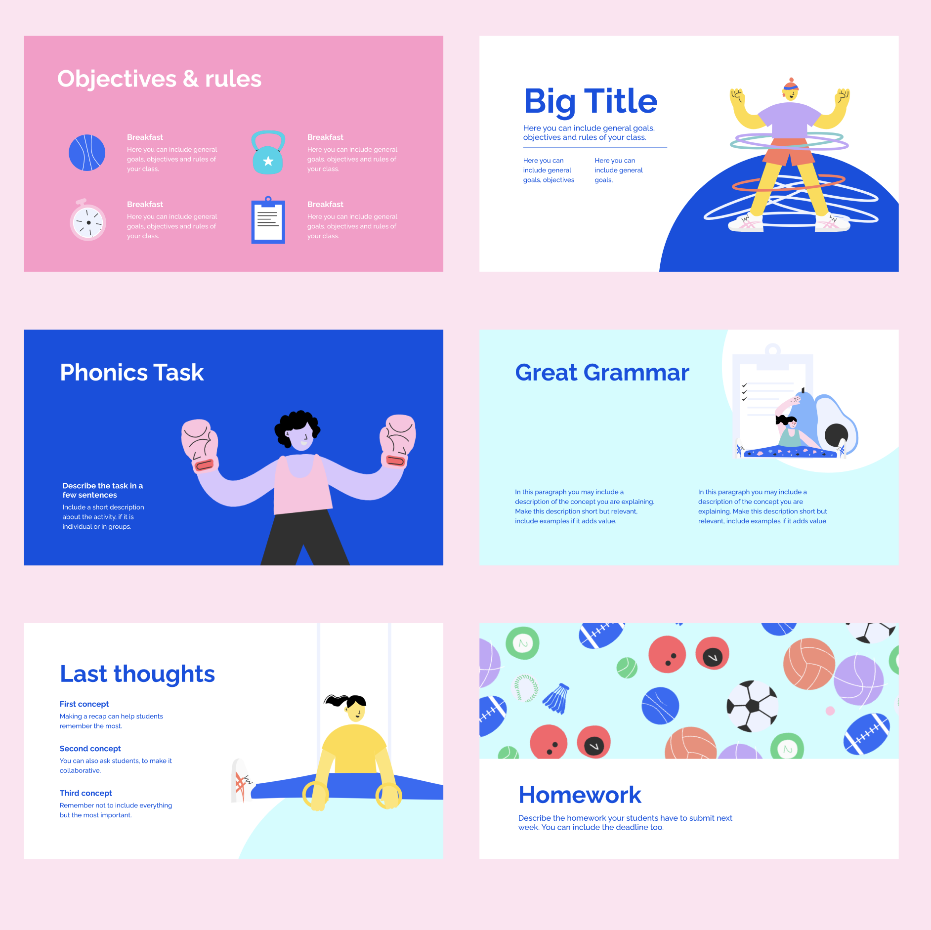 Presentation Template with Fitz Illustrations Figma Free