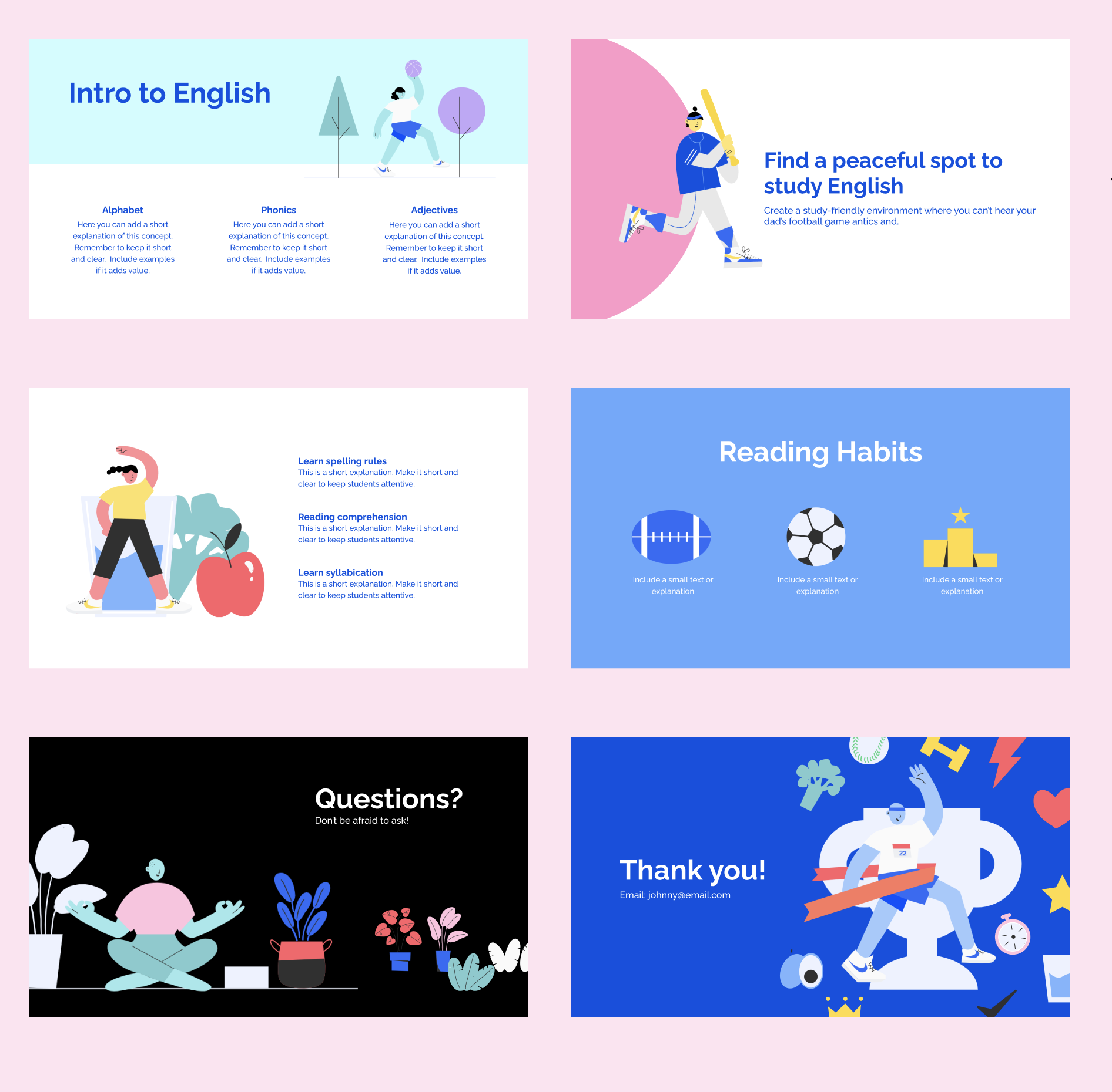 Presentation Template with Fitz Illustrations Figma Free
