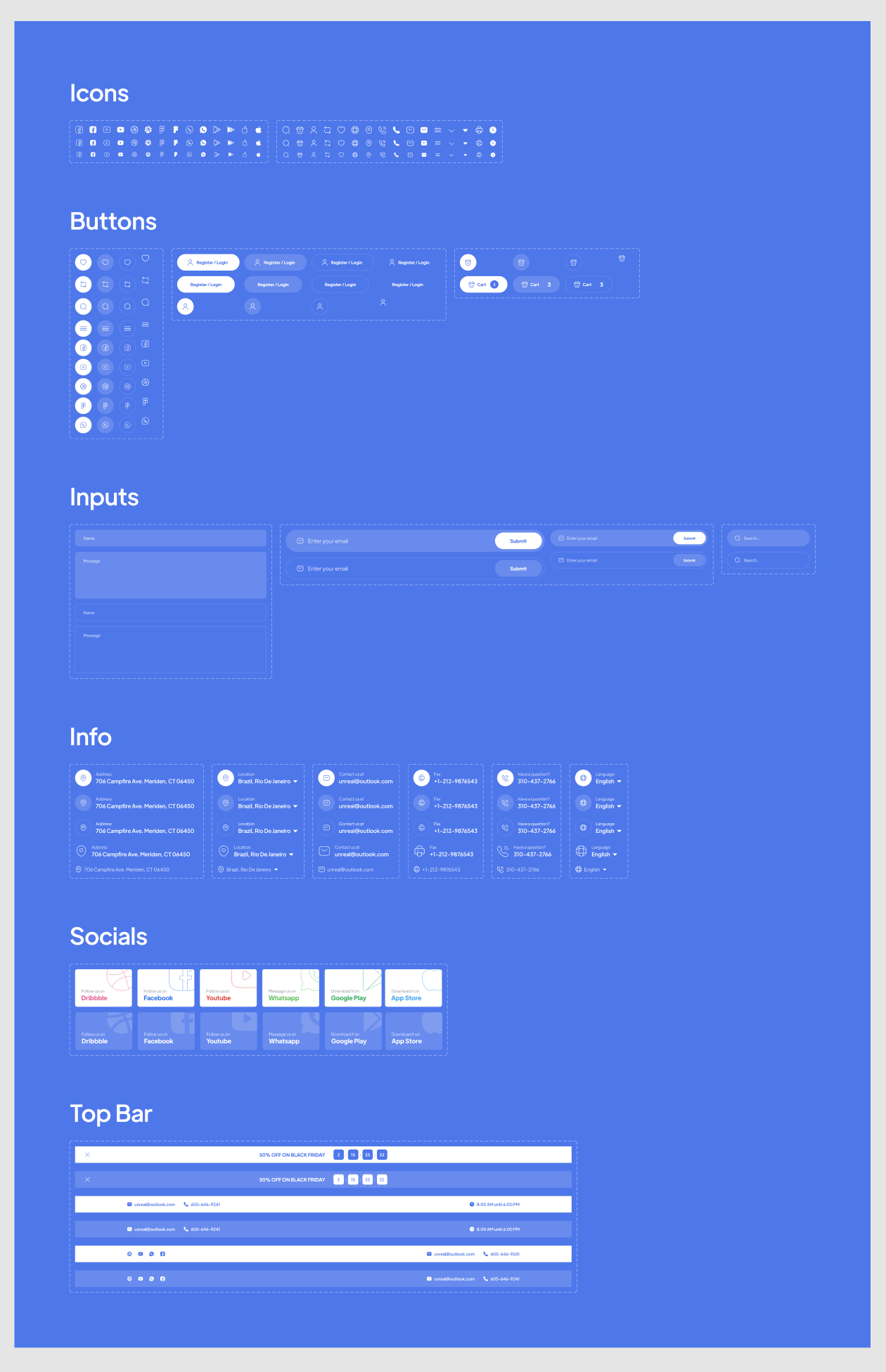 FeaderLab + 200 pre-built Header & Footer Figma Free Download