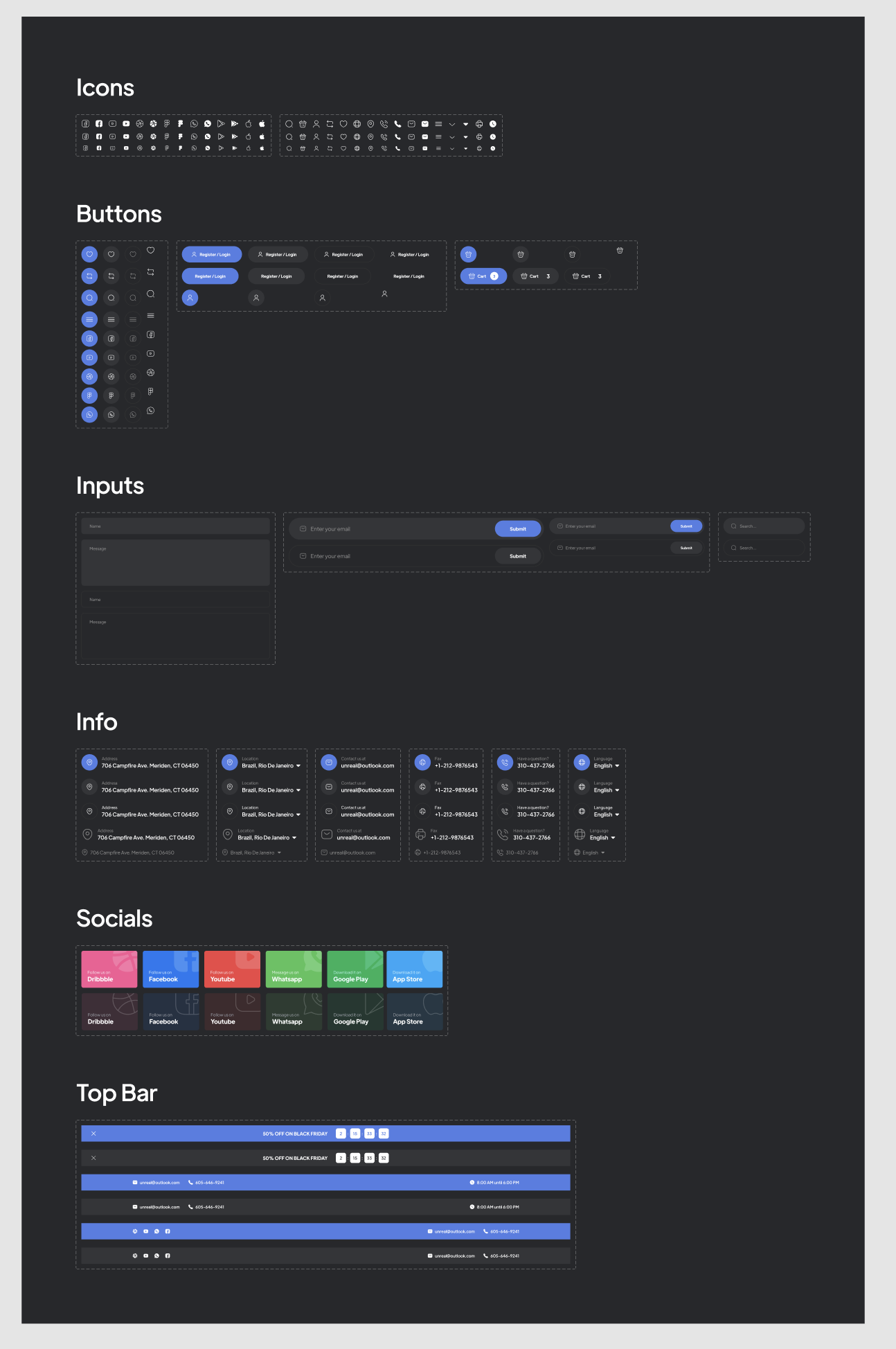 FeaderLab + 200 pre-built Header & Footer Figma Free Download