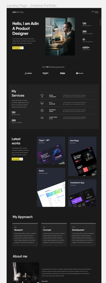 Free Landing Page UI Kit Figma Free