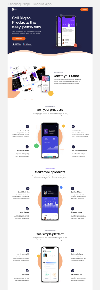 Free Landing Page UI Kit Figma Free