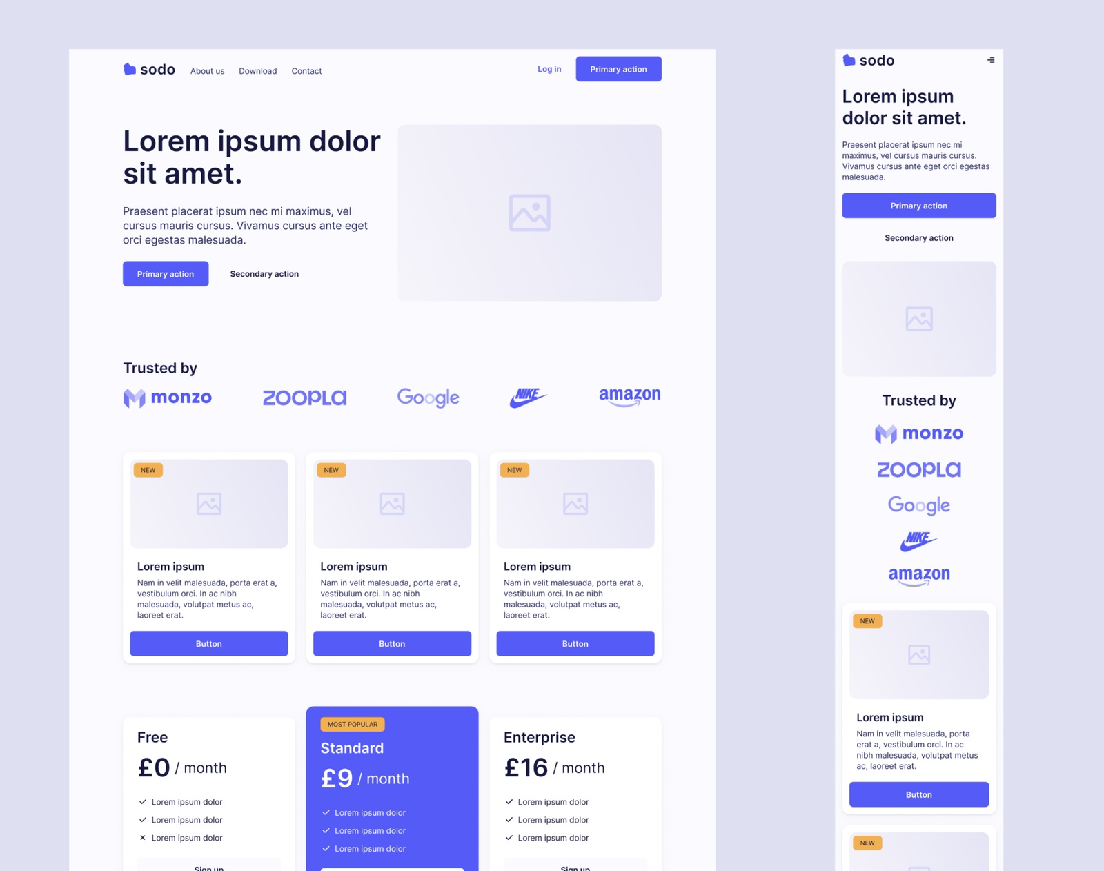 Sourdough - Web design starter kit Figma Free - Figma Free UI Kits