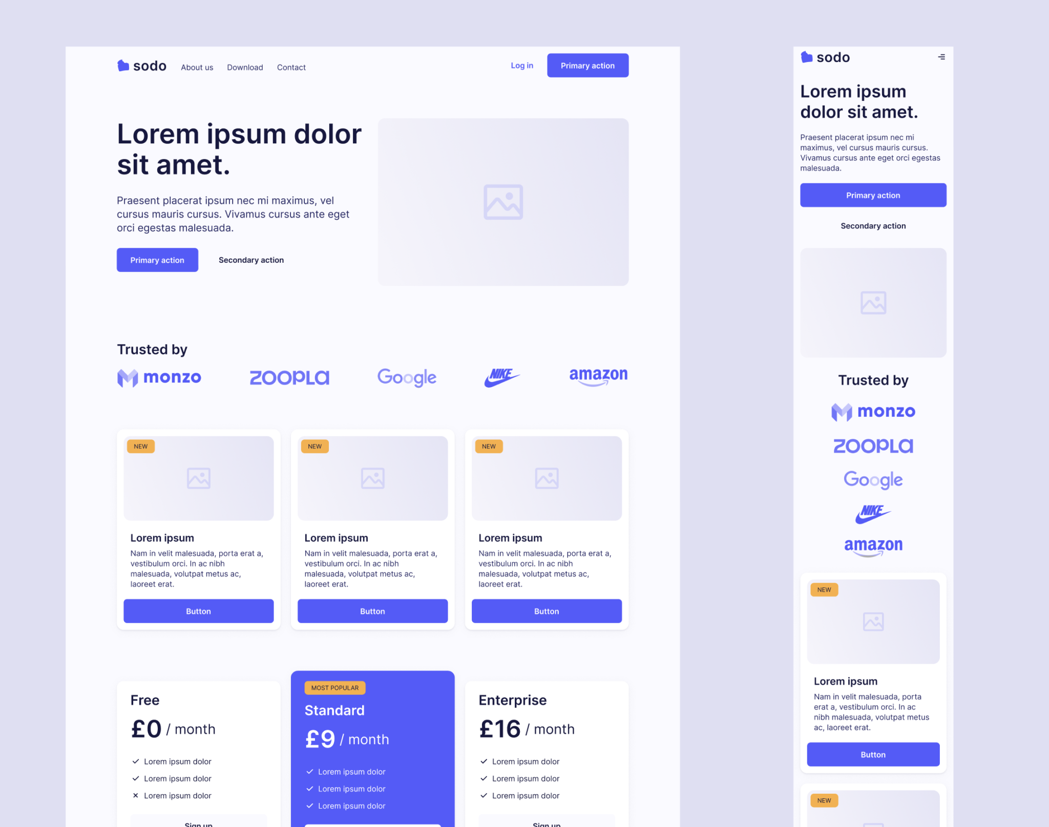 Sourdough - Web design starter kit Figma Free