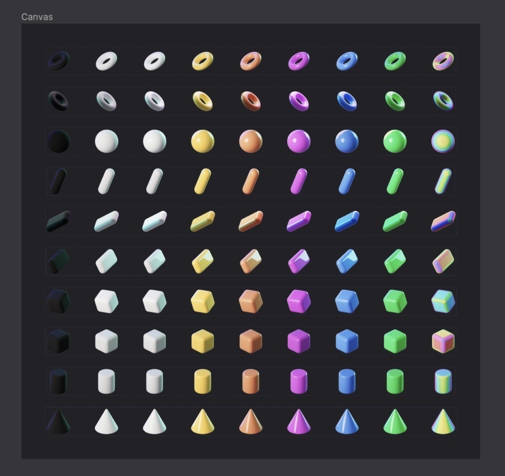 3D Shapes - Figma Free UI Kits