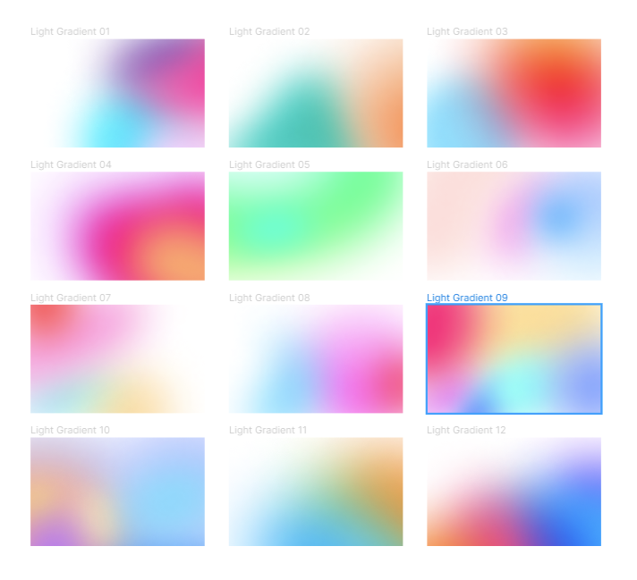 12 Free Holographic Light Gradients