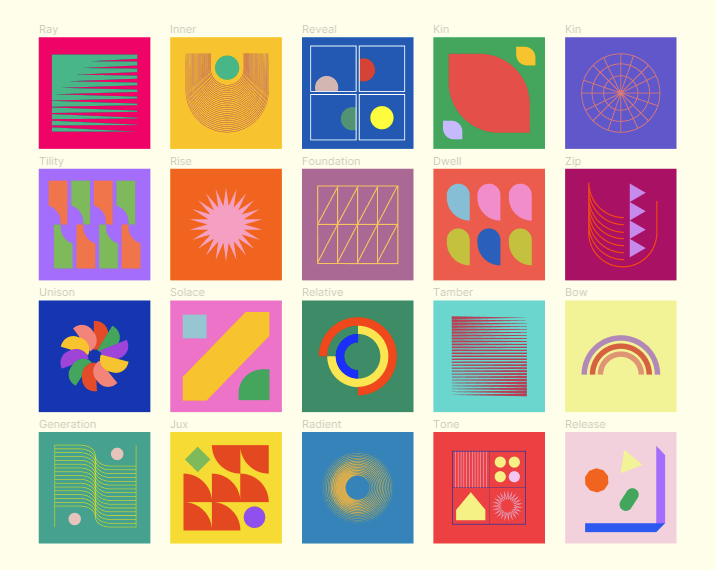 Colorful Geometric Shapes Figma Free