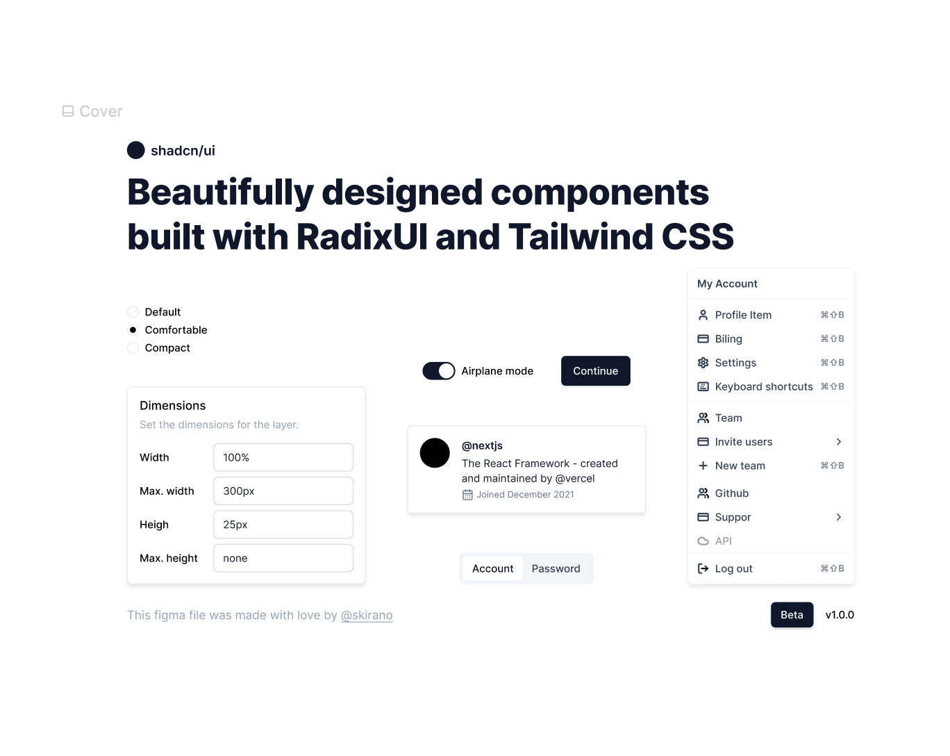 Beautifully designed components built with RadixUI and Tailwind CSS ...