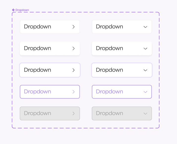 Dropdown Design System