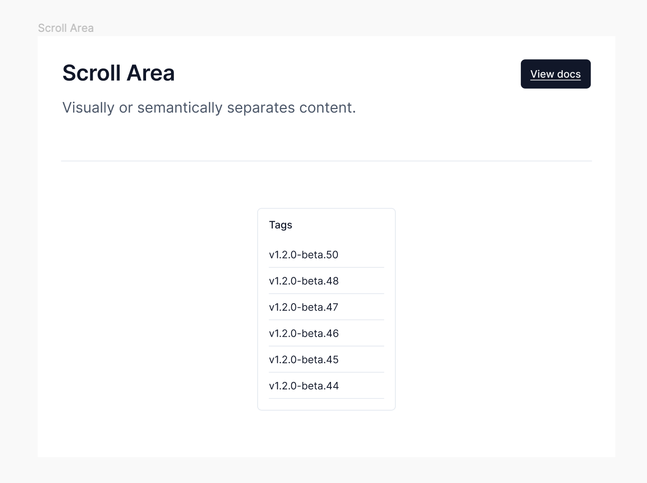 Visually or semantically separates content.