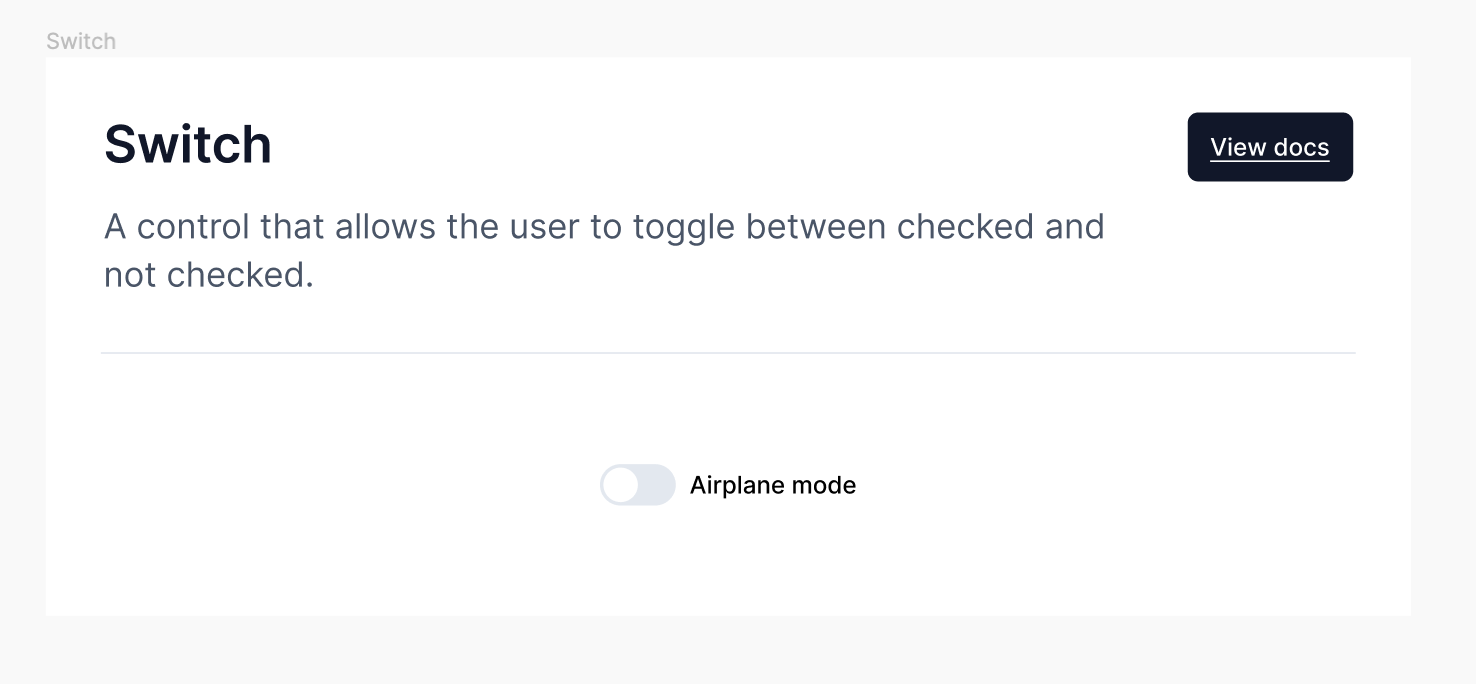 A control that allows the user to toggle between checked and not checked.