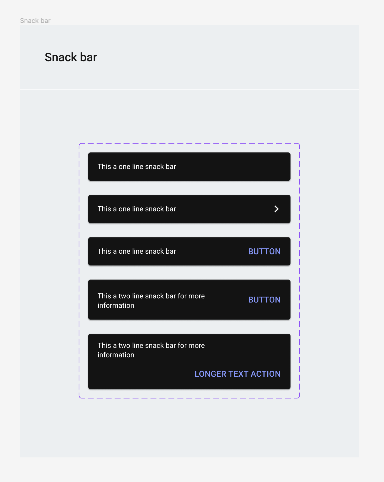 Snack Bar Material Design 2 Kit