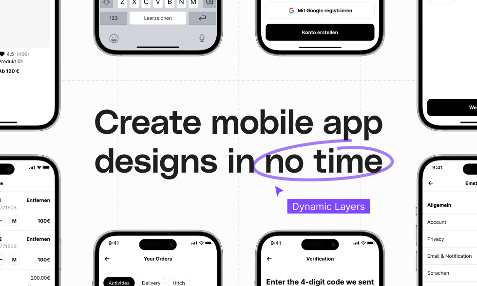 Mobile App UI Kit Figma Free - Figma Free & Premium UI Kits