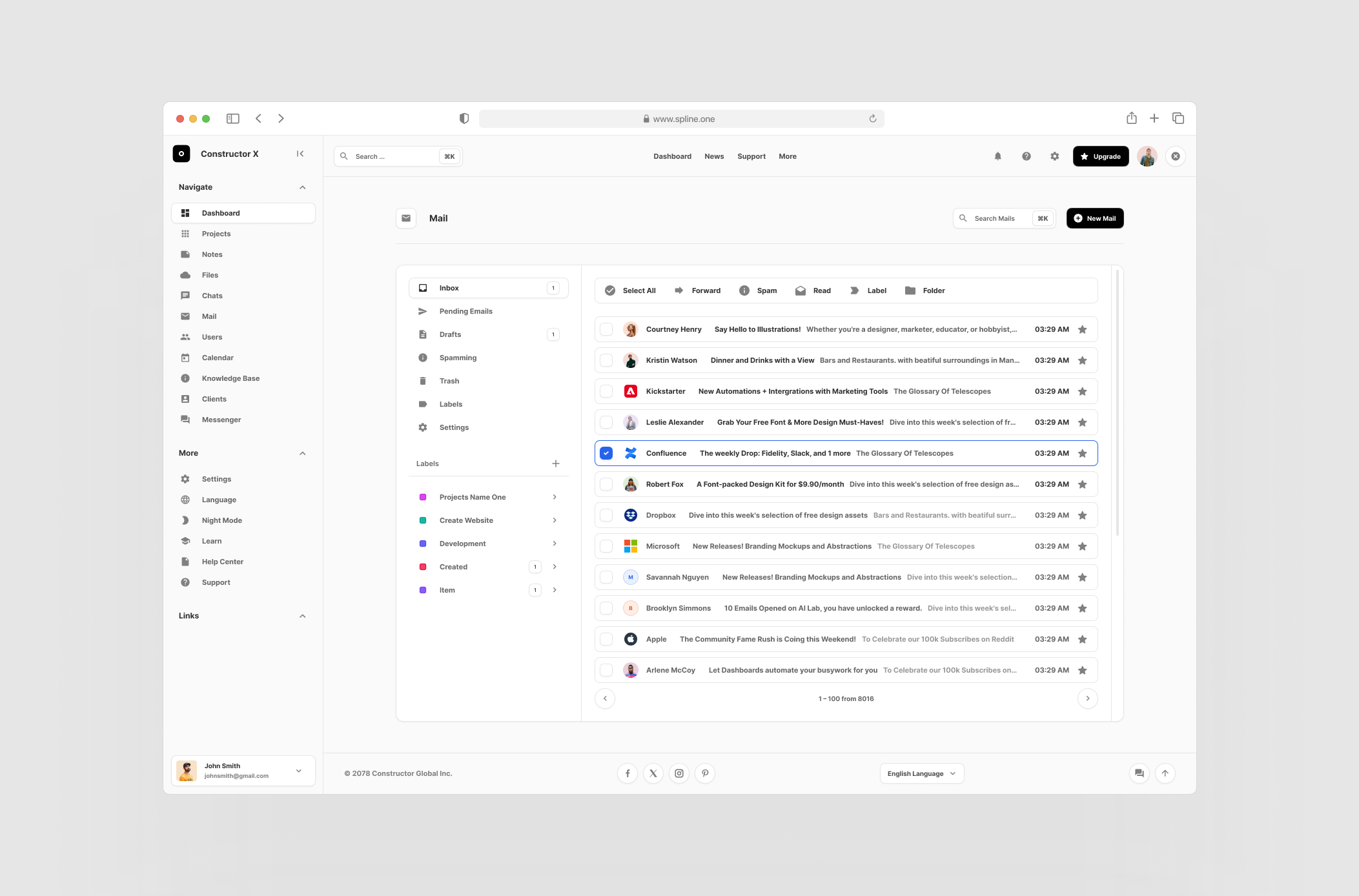 Mails Applications for Figma