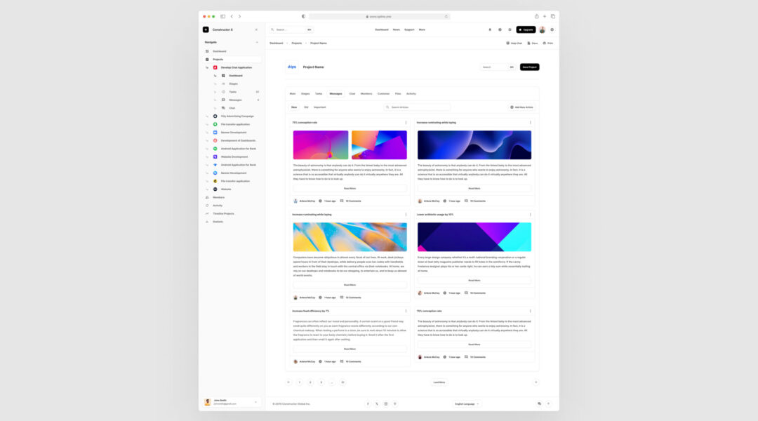 Project Dashboads for Figma
