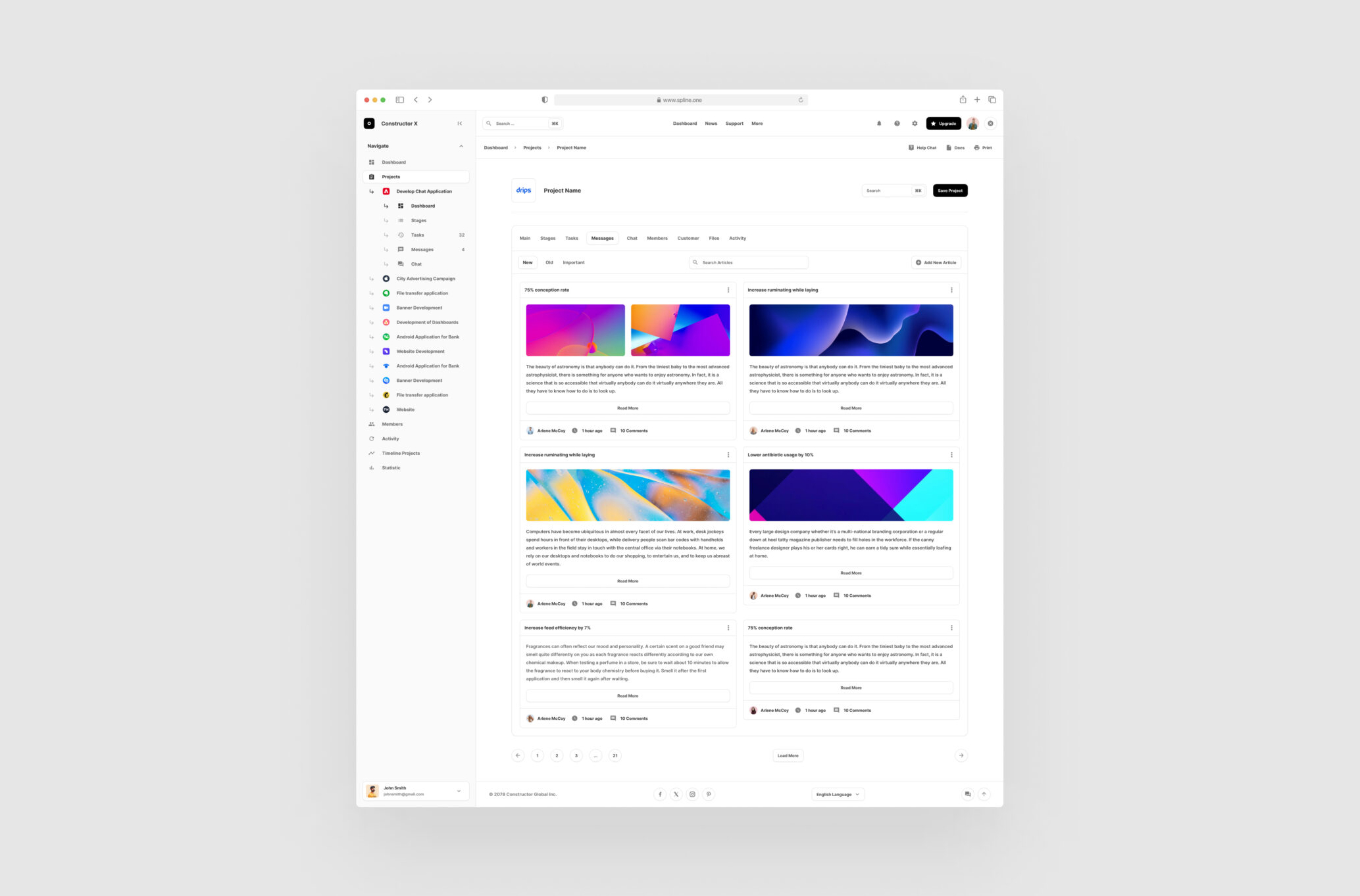 Project Dashboads for Figma