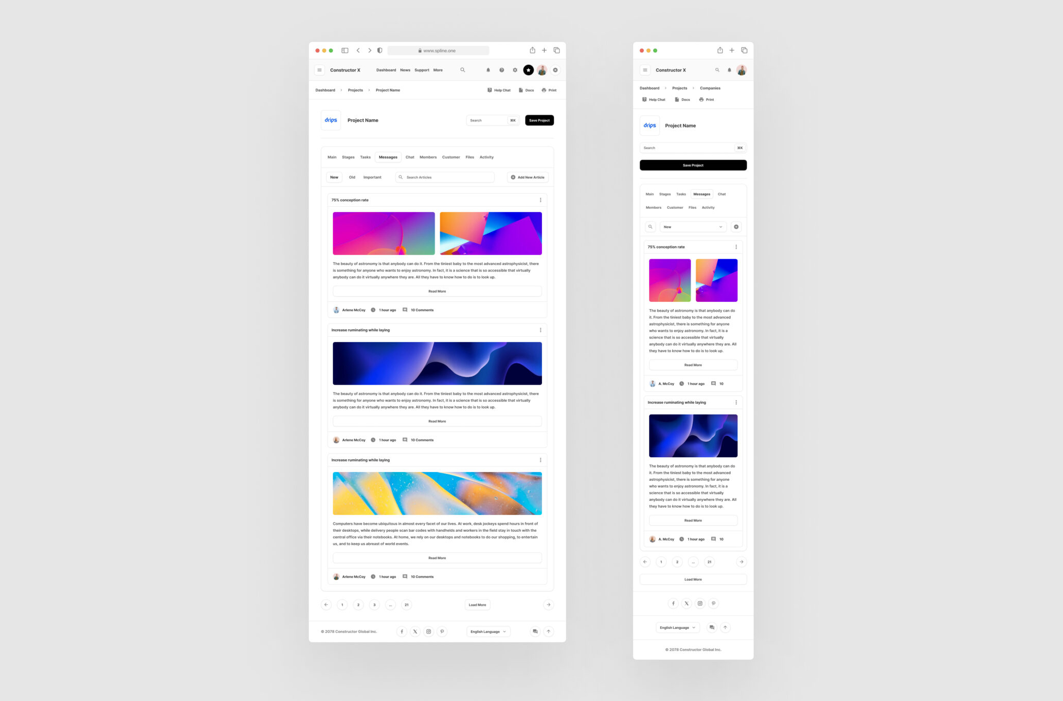 Project Dashboads for Figma