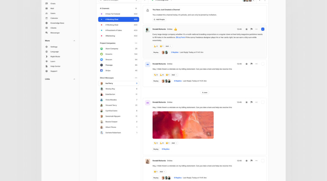 Chats Dashboards for Figma Download Free