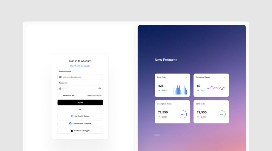 Free Log In Sing In Screens for Figma