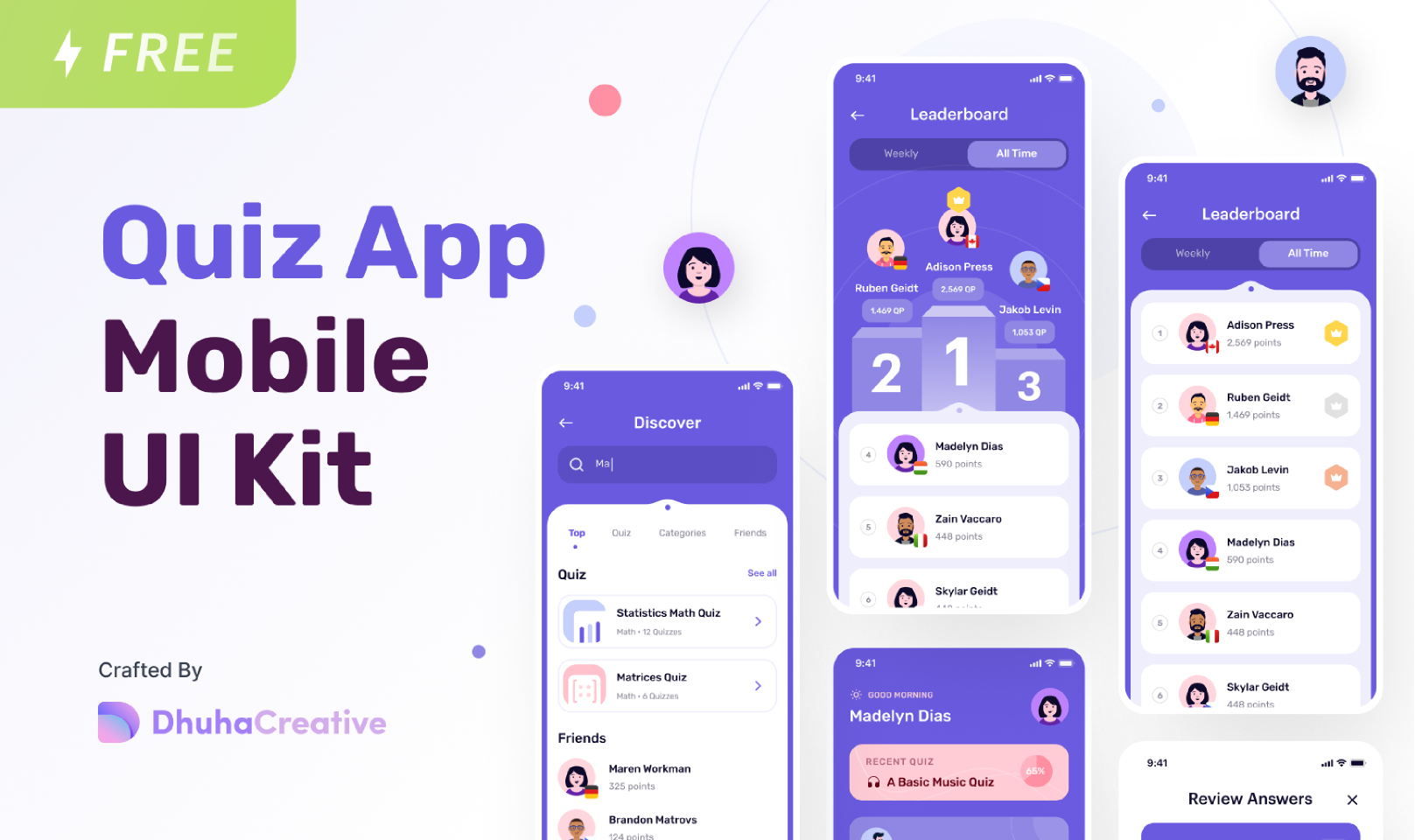 Queezy – Quiz App UI Kit