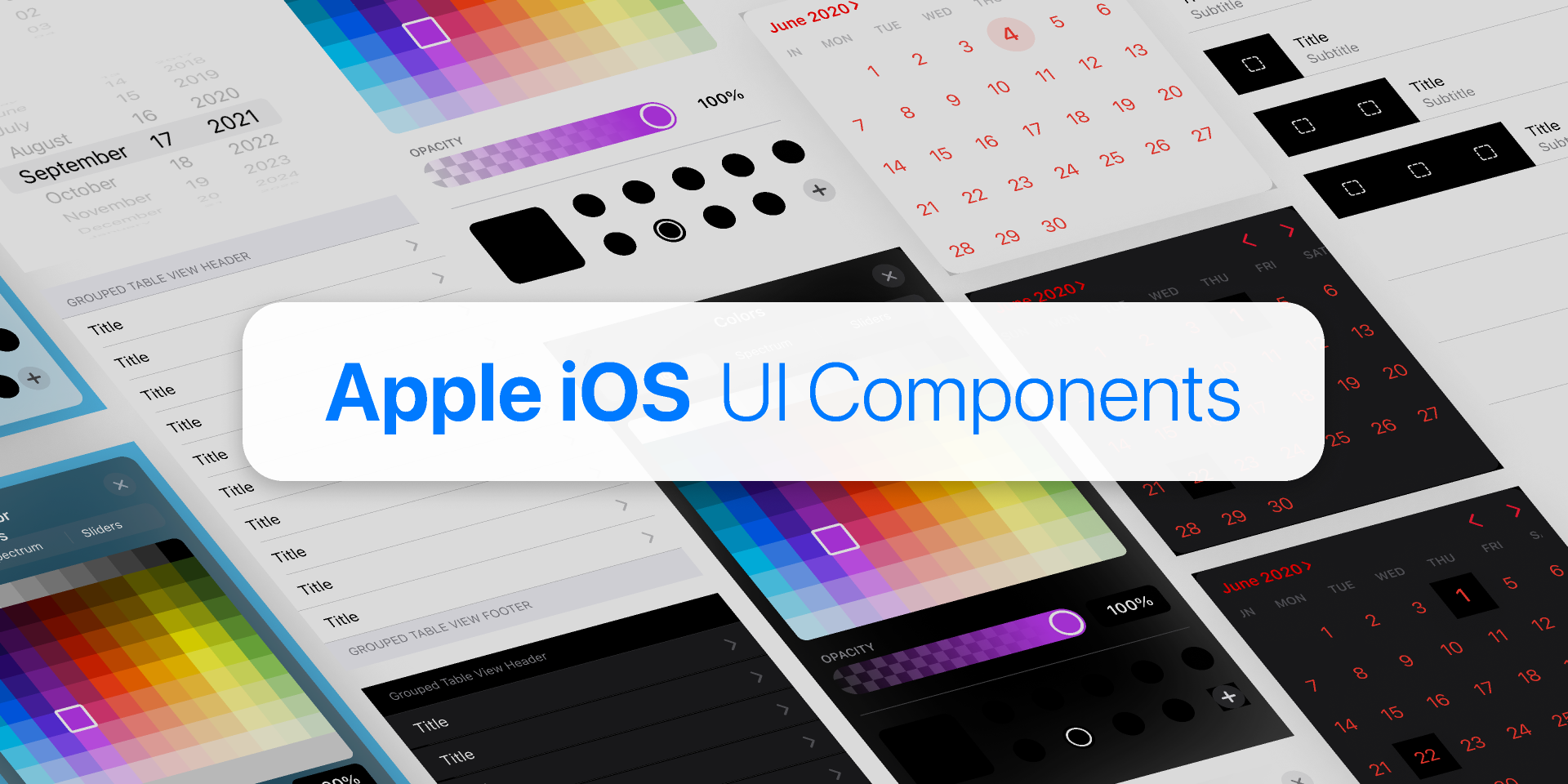 iOS UI Components – Controls (Calendar, Color Picker, Table)