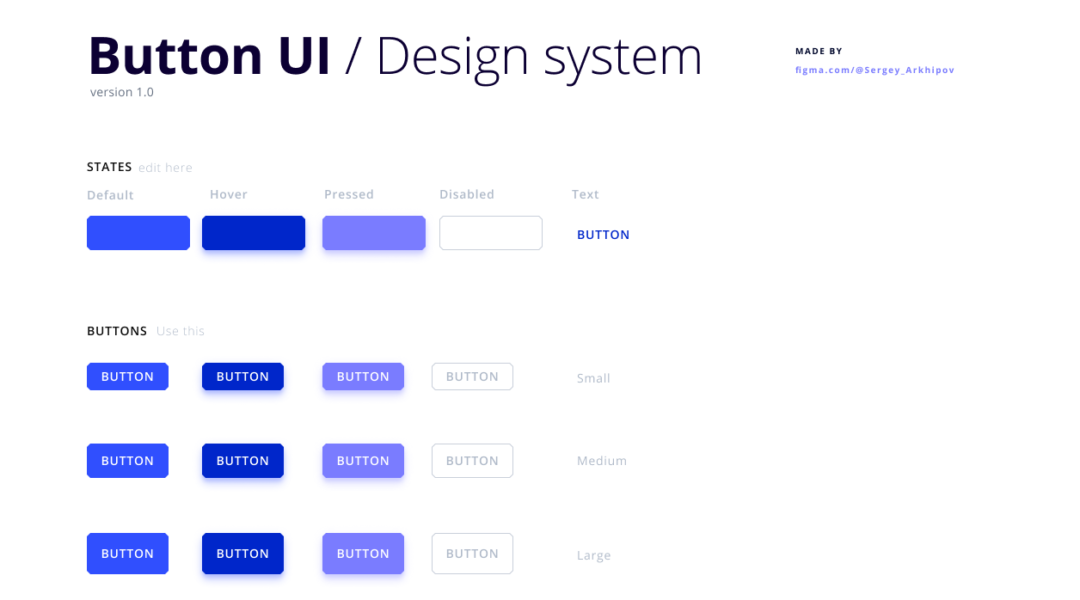 Button UI / Design System