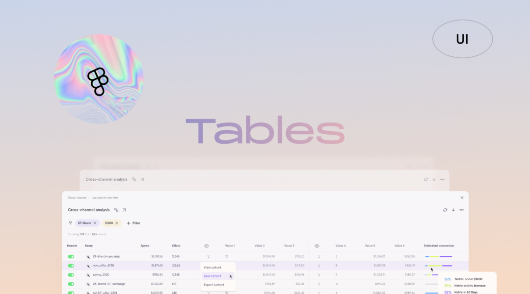 Data table design components. Free UI Kit