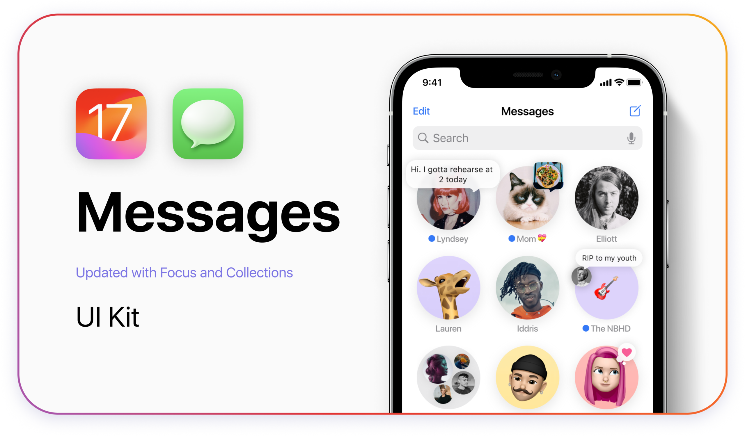 iOS 17 – iMessage UI Kit