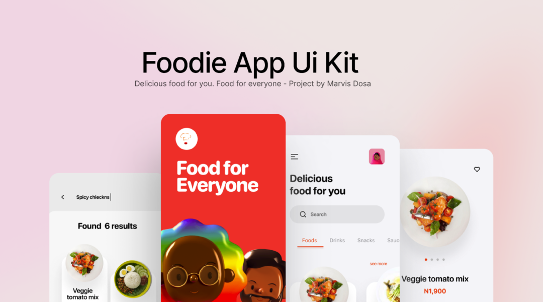 Food delivery app Ui kit