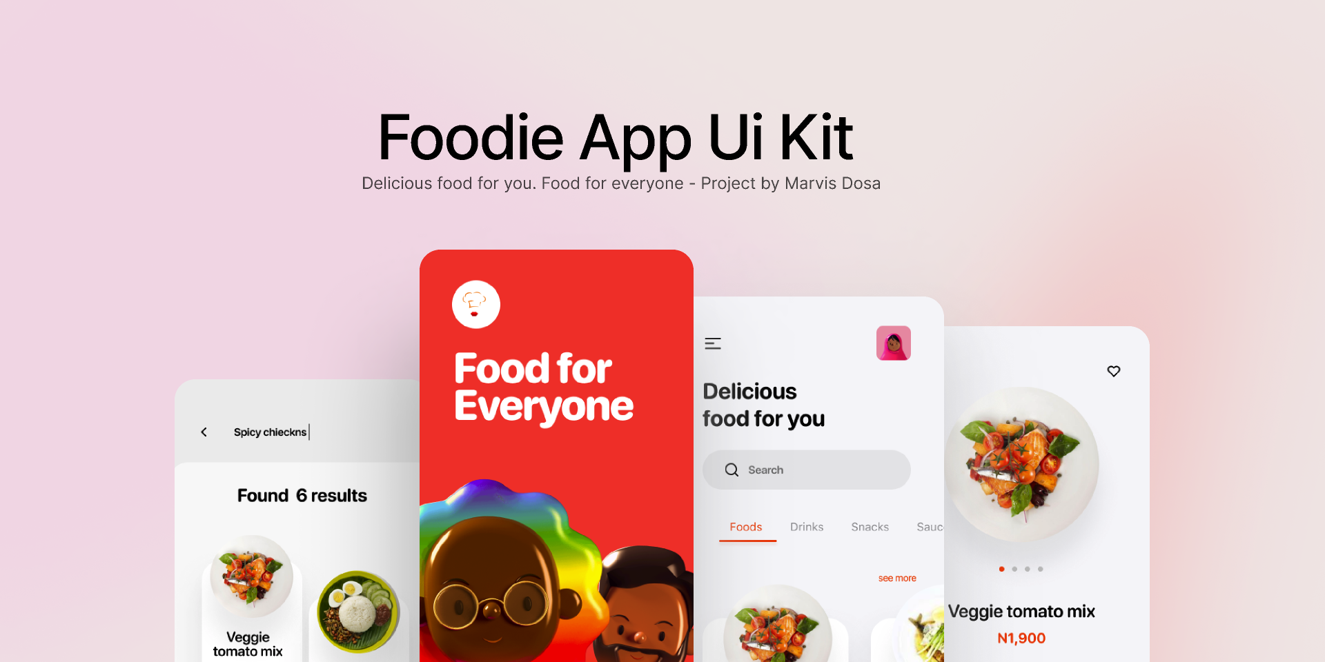 Food delivery app Ui kit